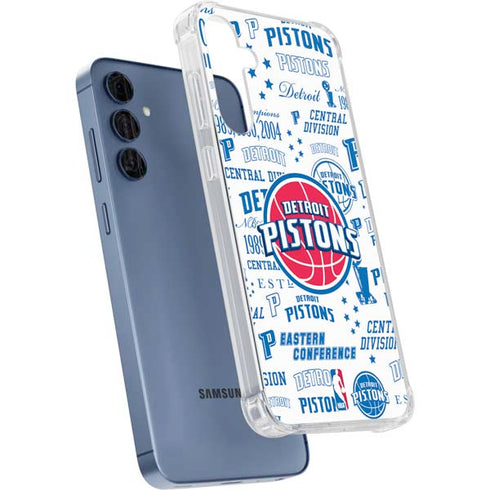 NBA Detroit Pistons Historic Blast Galaxy A35 5G Clear Case